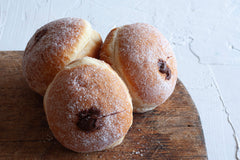 Mini Nutella and mini Jam filled donuts